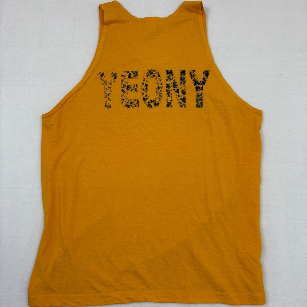 Vintage Russell Athletic Intera Tank Top Yellow MagnumBBCS Yeony Mens Large USA